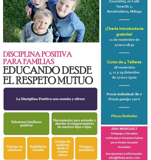 Charla Disciplina positiva para familias